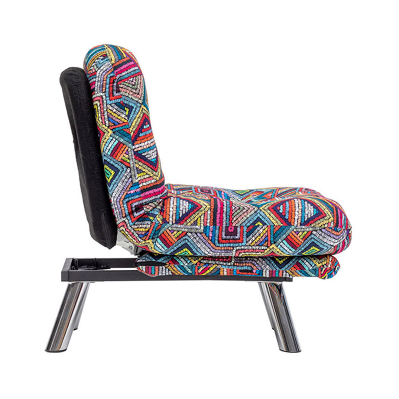 Homitis Fauteuil convertible pouf Misa multicolore - 120x68x26 cm