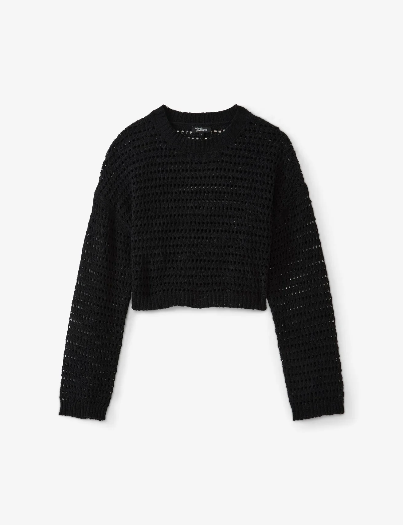 Pull noir en crochet noir