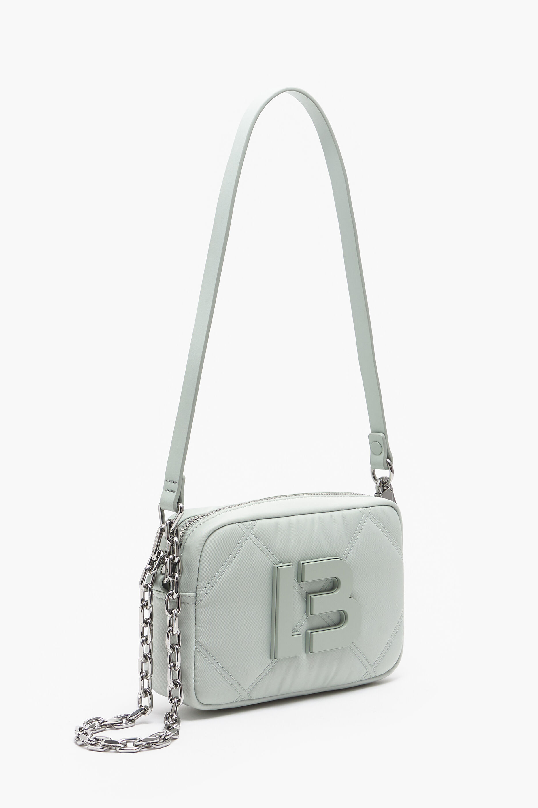 Bolsa transversal retangular tamanho XS, cor sal marinho