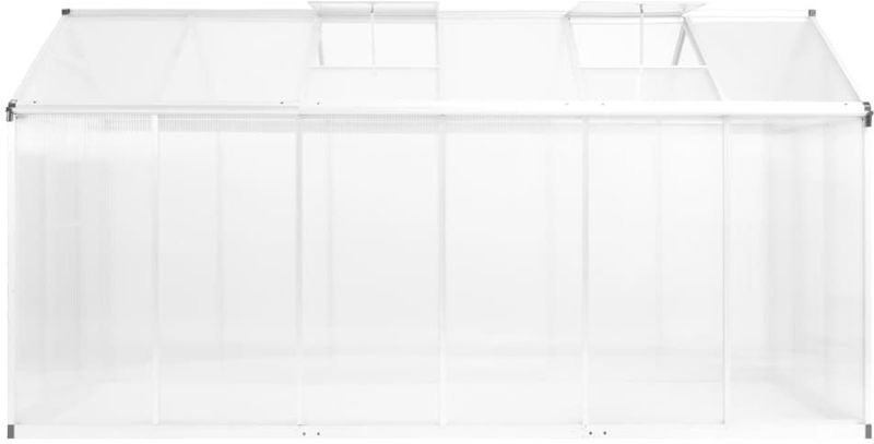 Tuinkas - Ruim - 6,87 m² - Dubbelwandig Polycarbonaat - Aluminium Constructie
