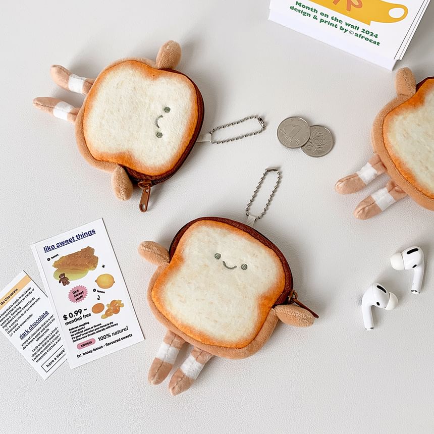 Kumi Fanchant - Toast Pluche Portemonnee Tas Charm Sleutelhanger