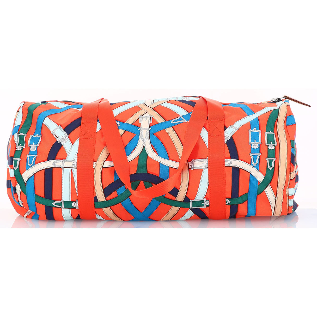 Hermès Sac porté épaule en Soie orange - Neuf sans étiquette - L.44 cm