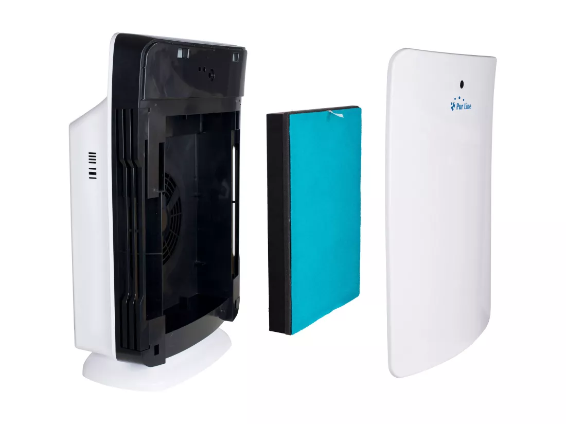 Purificateur d'air avec filtre HEPA, PM2, ioniseur, écran tactile LED, 3 vitesses et mode AUTO pour 40m2