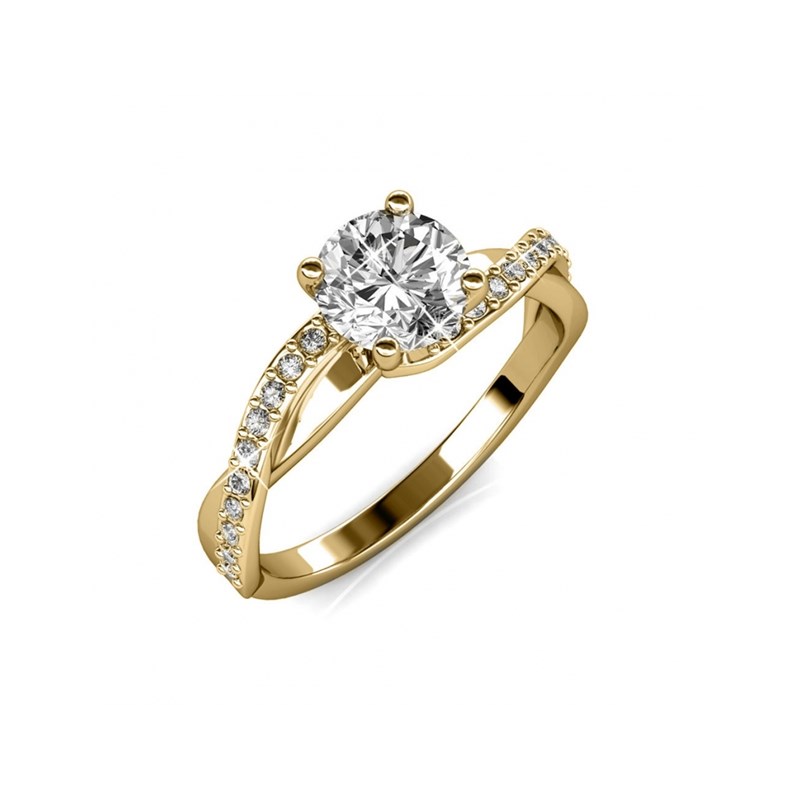 Bague Eleanor - Doré et Cristal