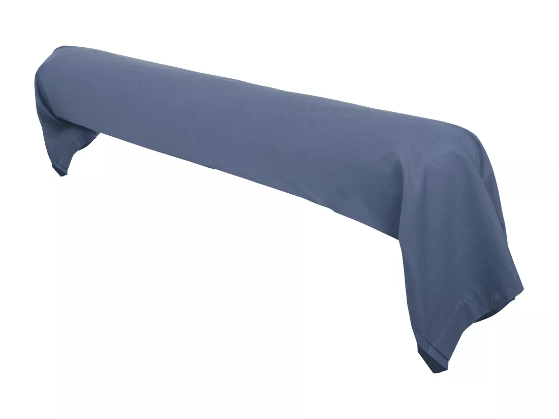 Taie de traversin uni 230X43 cm coton ALTO bleu Jean