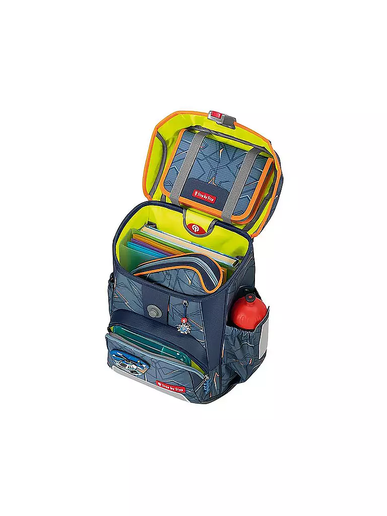 STEP BY STEP Schultaschen Set 5tlg CLOUD Helicopter Sam  grau