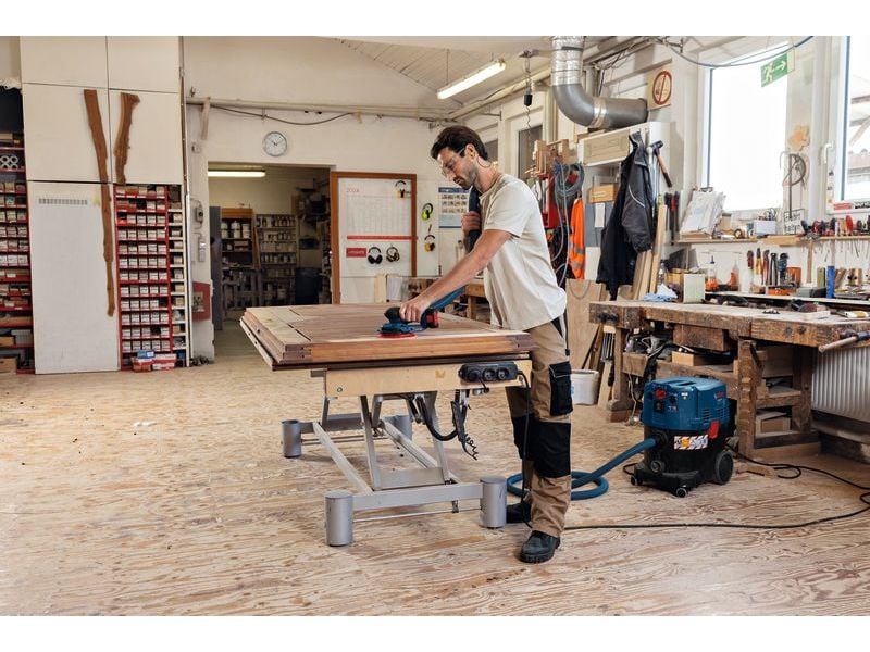 Bosch Professional Akku-Exzenterschleifer GEX 18 V-150-3 in Optimale Steuerung für höhere Abtragsleistung