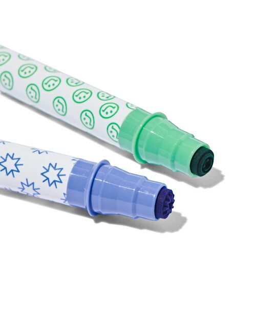 6 feutres avec tampon