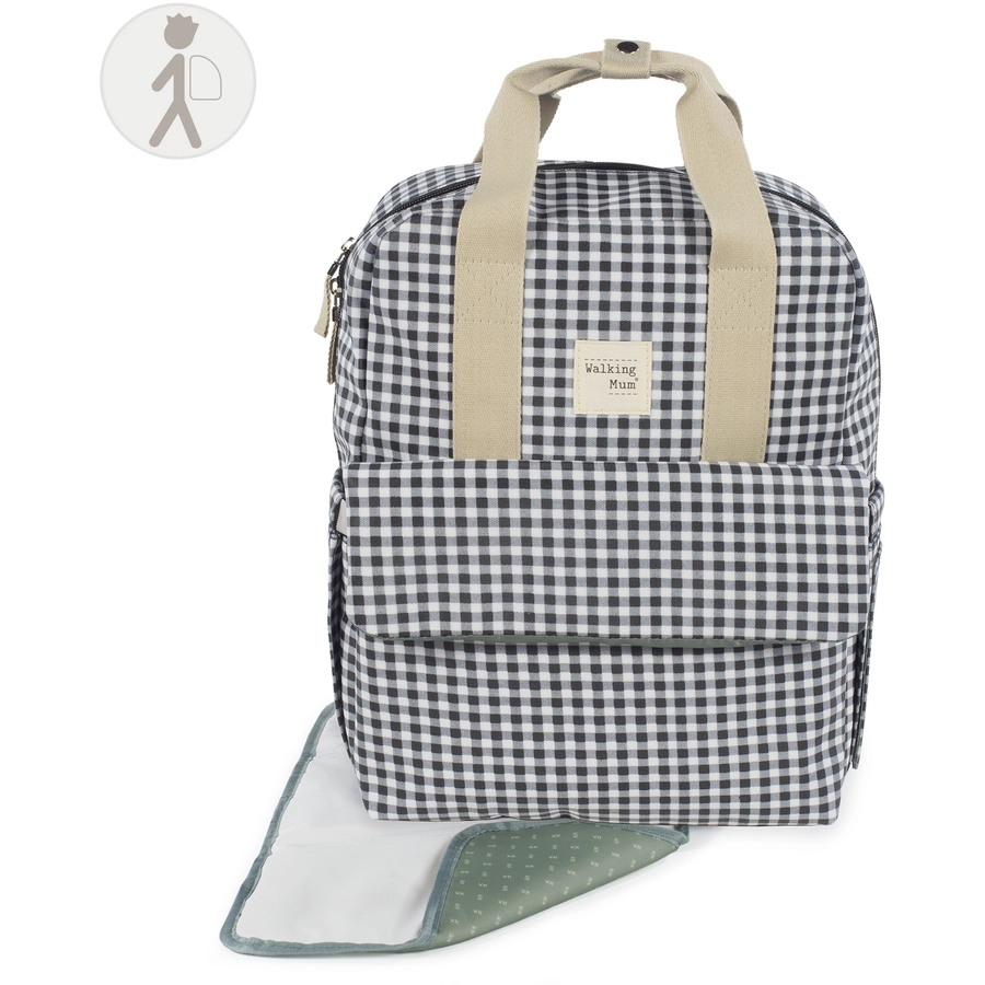Walking Mum Wickelrucksack I Love Vichy Schwarz