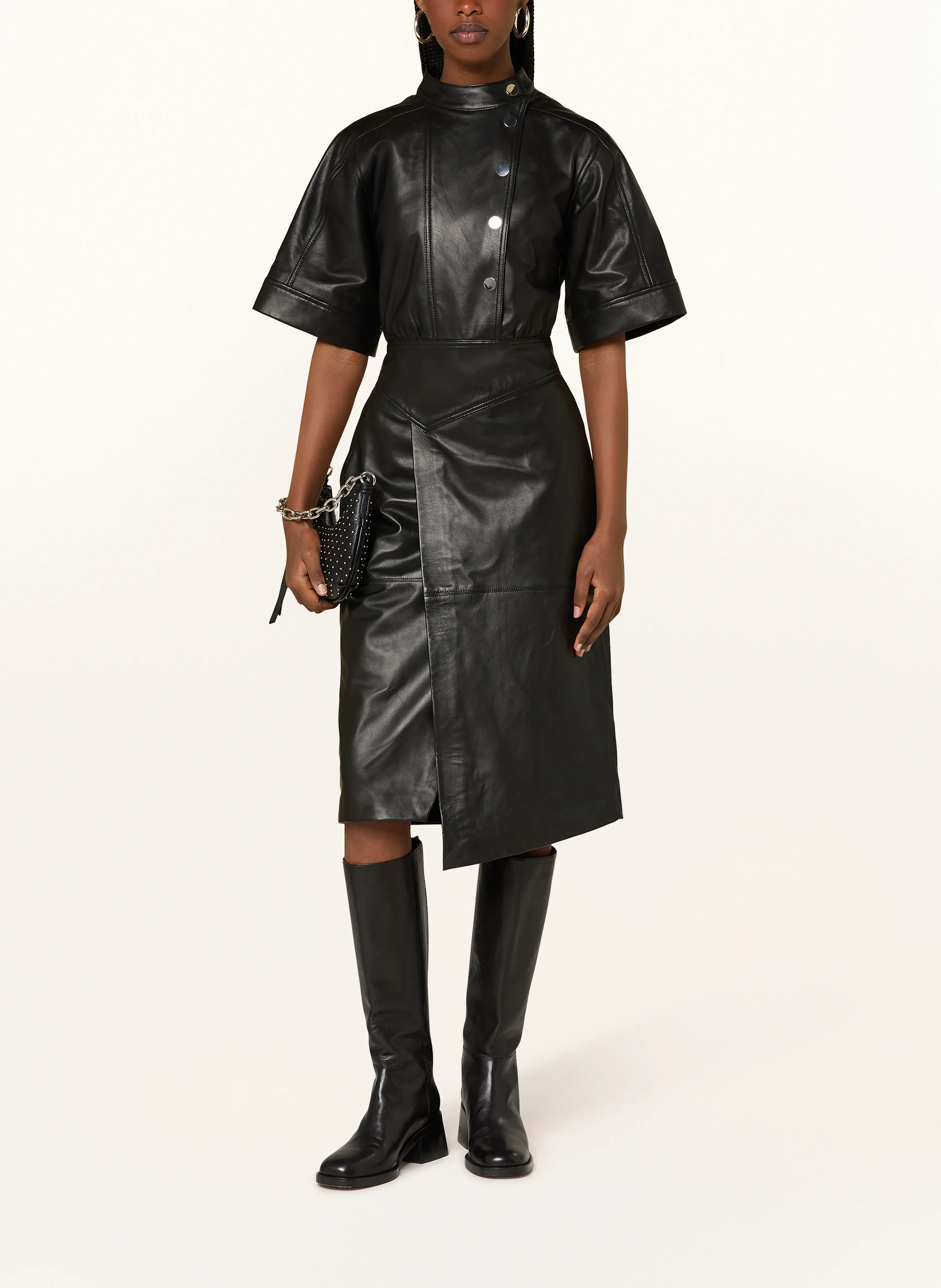 ba&sh Lederkleid
