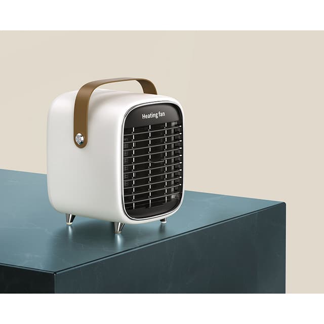 Elektrisk keramisk varmeblæser i retro design Hvid