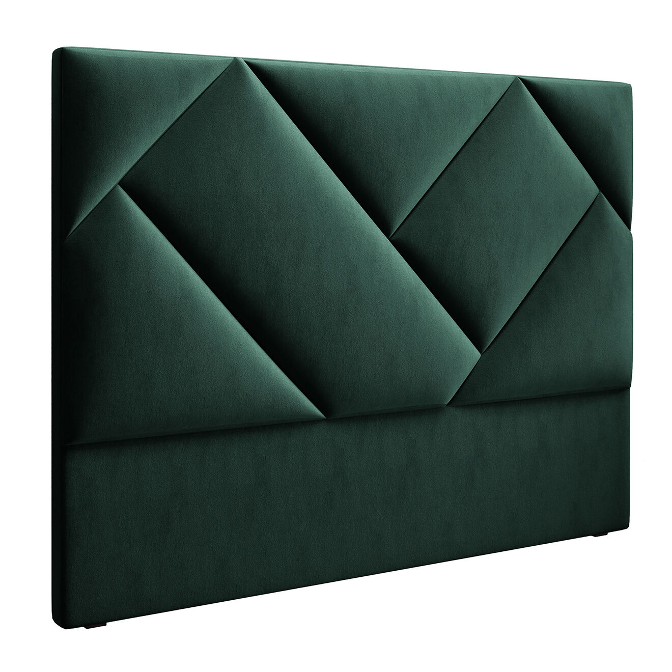 Intérieurs 86 Tête de Lit en Velours Haussmann vert bouteille - 140x120 cm