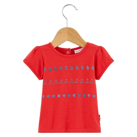 T-shirt fruits Navy Baby   Rouge pavot        de               P'tit bisou