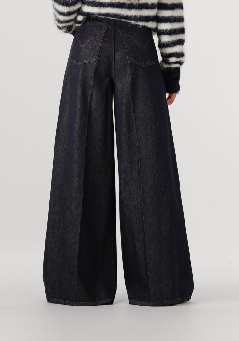 donkerblauwe max mara wide jeans carmine
