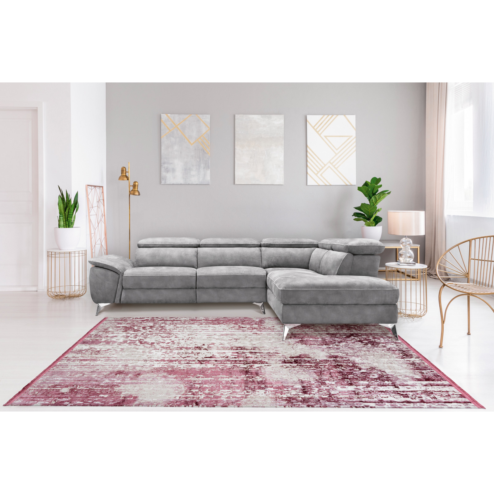 Teppich Floor 171 creme, lila