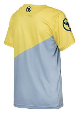 T-shirt Endura SingleTrack Core Enfant Myrtille Bleu / Jaune