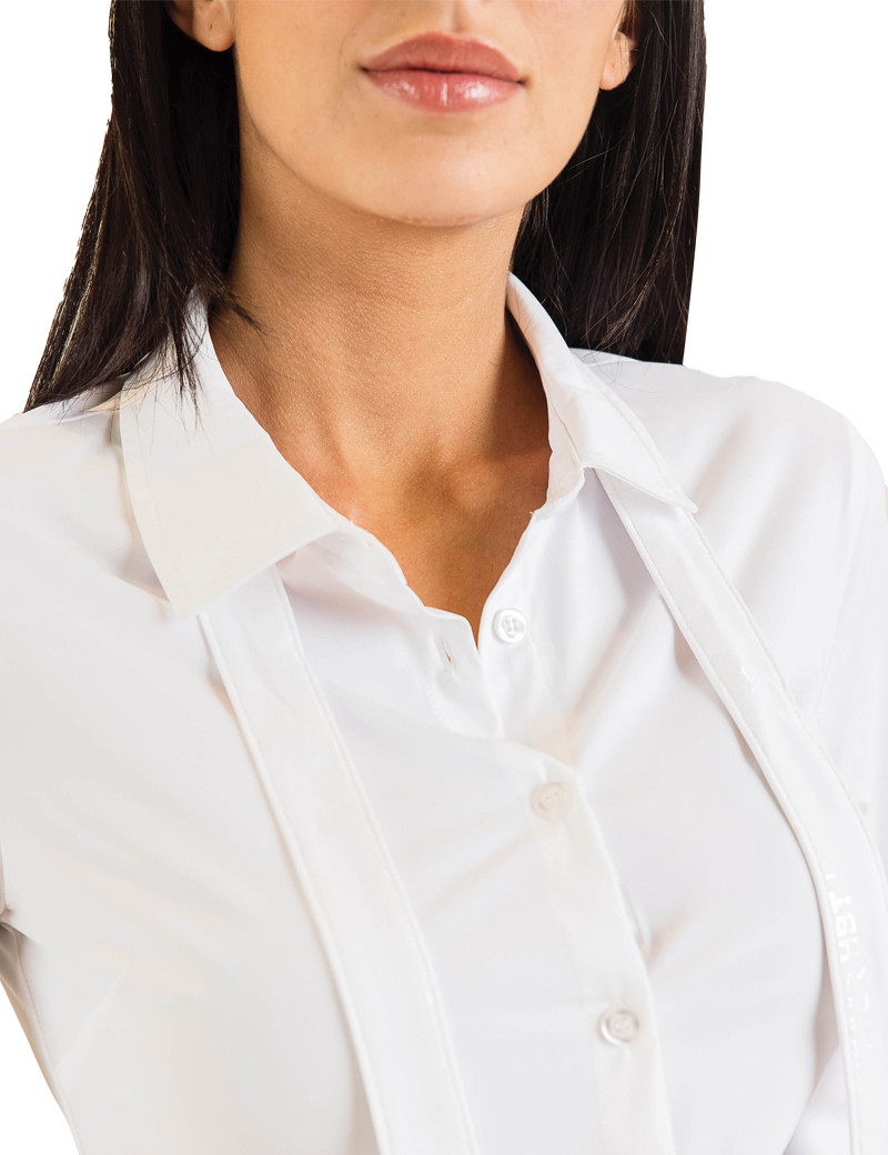 HBT BASICS - MILA BLANCHE CHEMISE SLIM BLANC