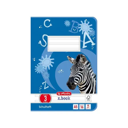 Herlitz Schulhefte mit 16 Blatt, DIN A5, Lineatur 3, 10 Stück