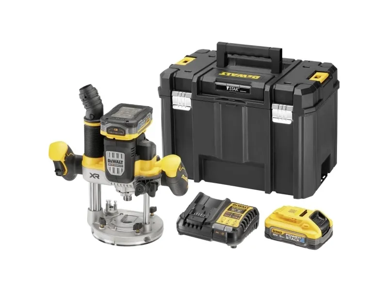 DeWALT DCW620H2-QW, Fod til justering af fræsedybde, Sort, Gul, 23000 rpm, 8 (5/16