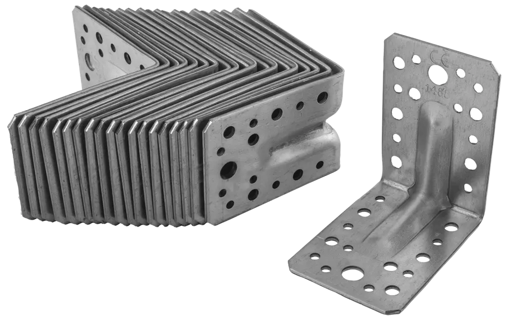 DXstrong Vinkelbeslag med rib 90 x 90 x 65 mm - 20 stk.
