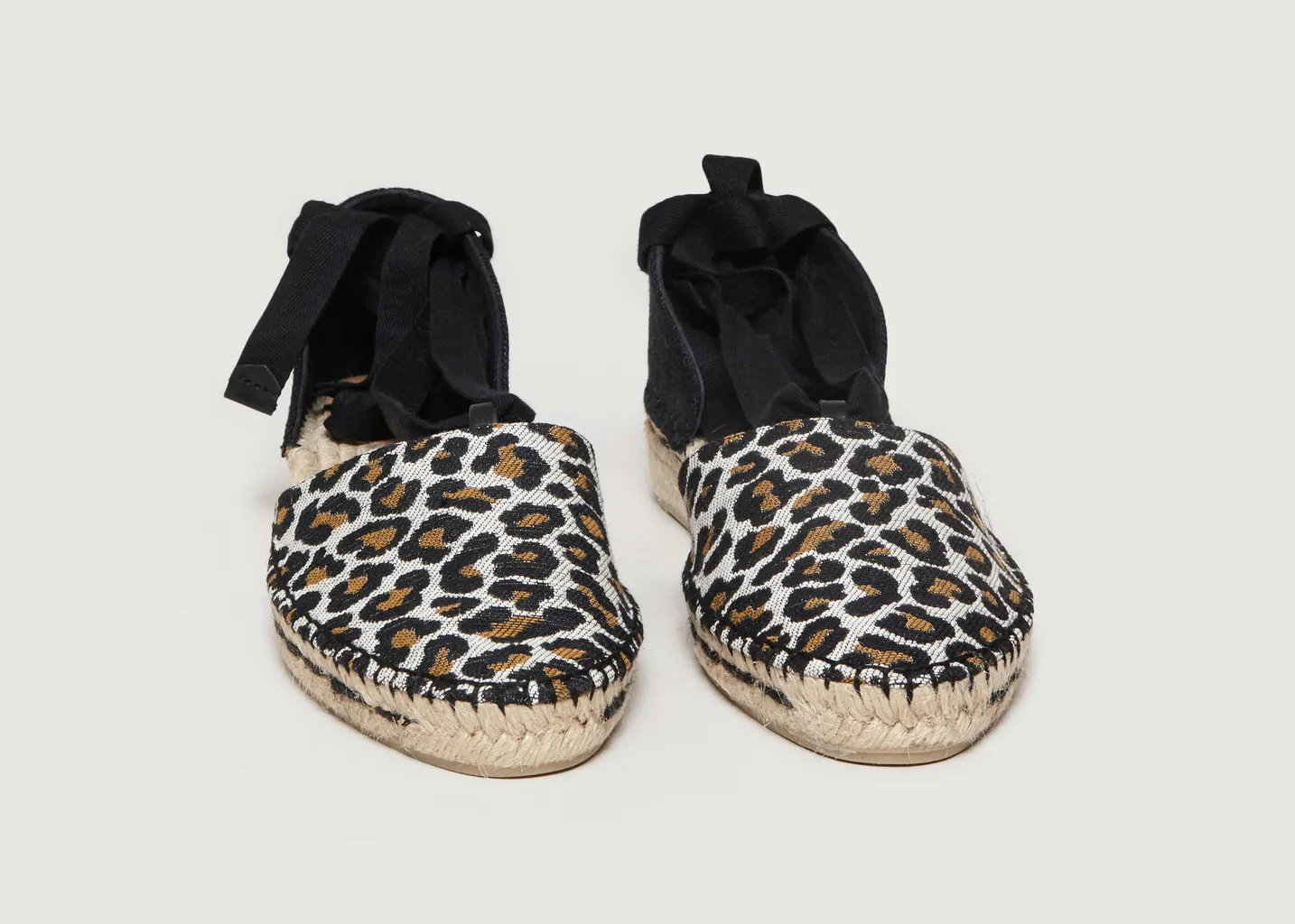 Espadrilles Plates Motif Léopard Gabriela Castañer