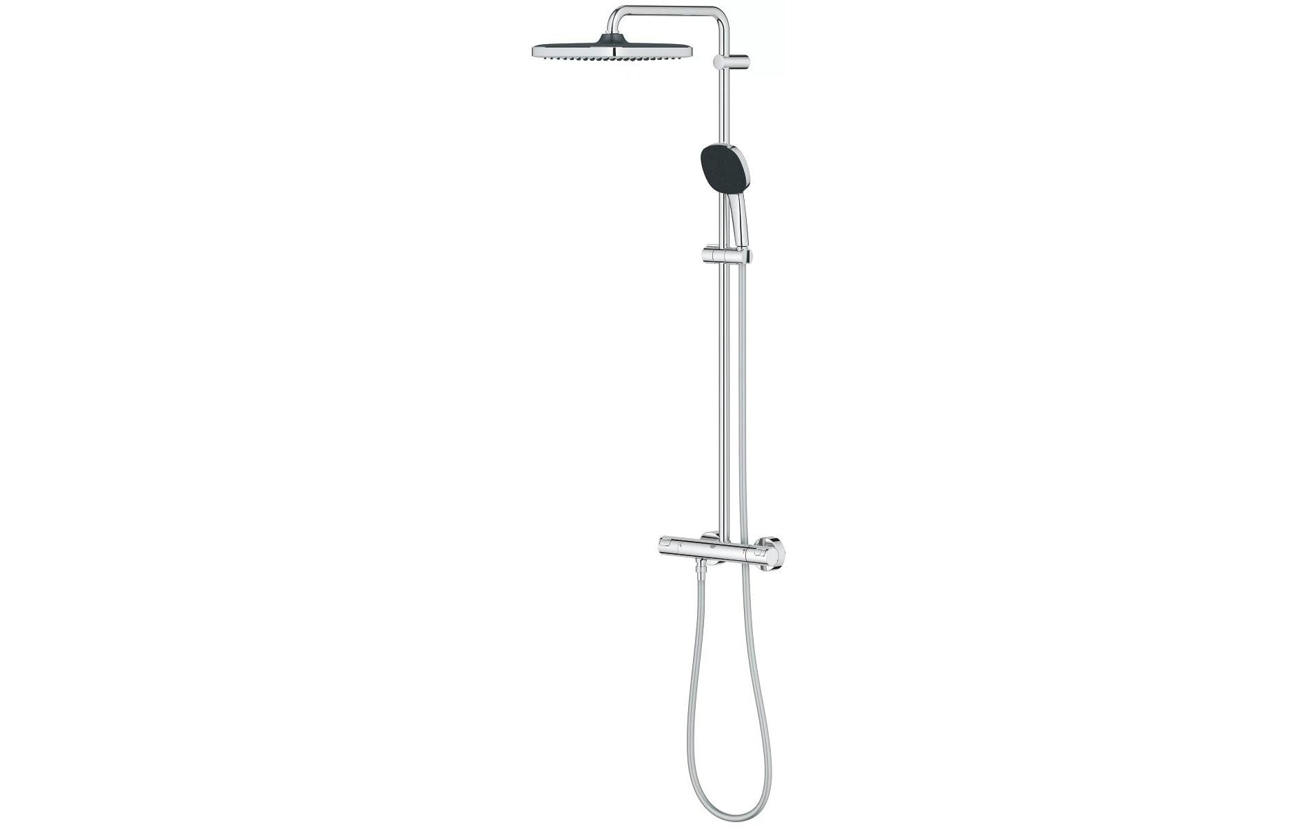 Duschsystem mit Thermostatbatterie Vitalio Comfort 250<br>Duschsystem mit Thermostatbatterie für die Wandmontage