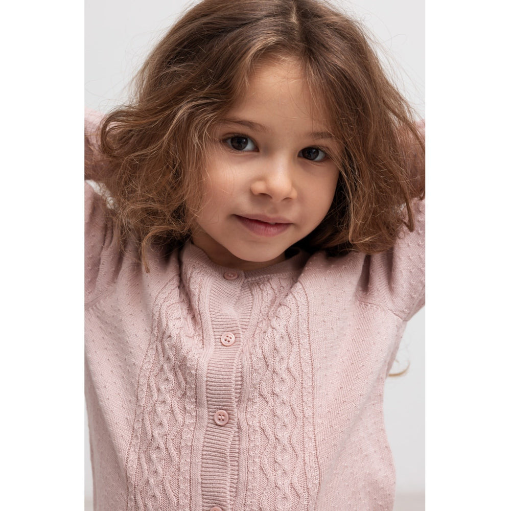 Køb MarMar Modal Mix Cable Faded Rose Totti Strik Cardigan