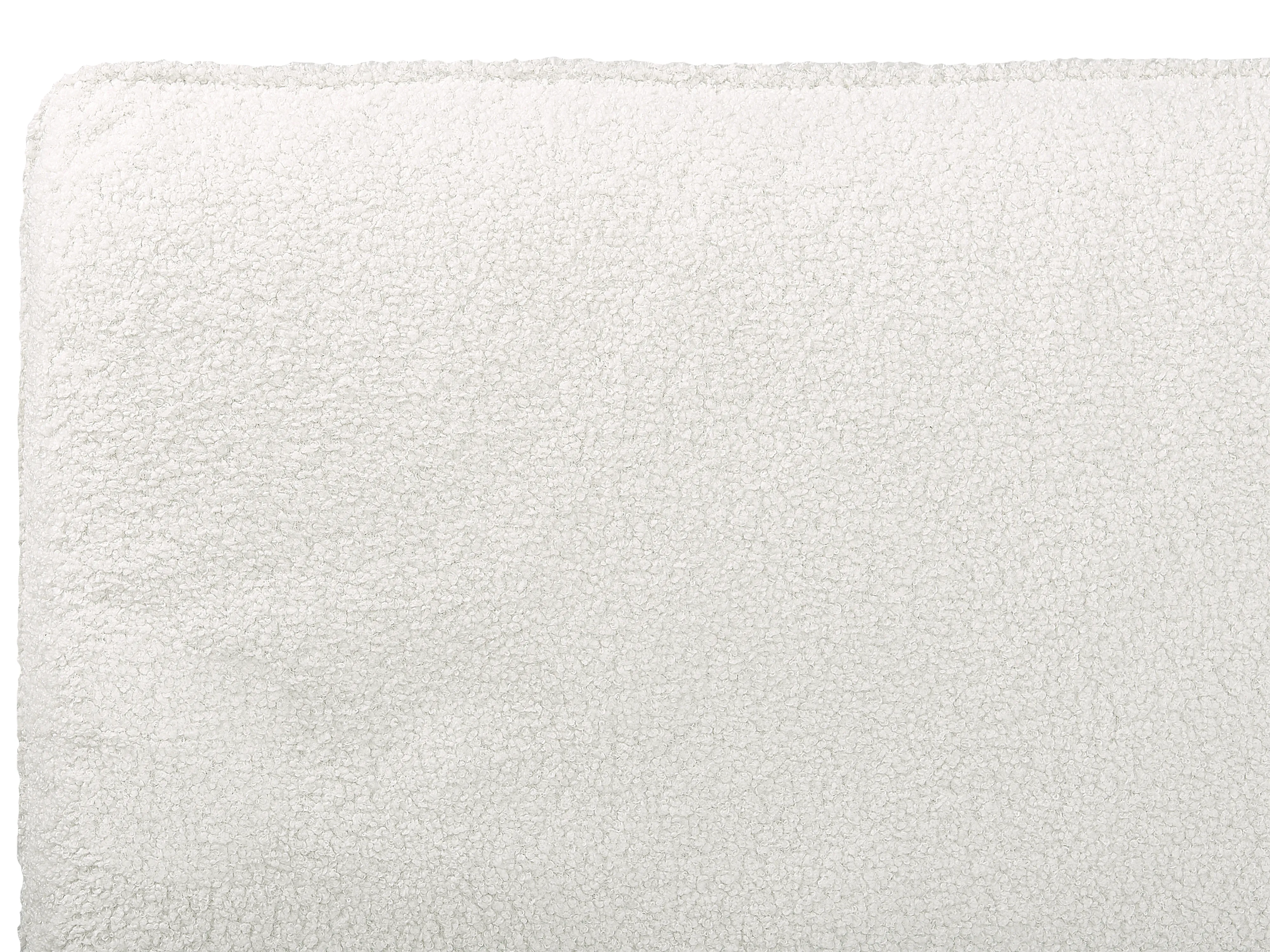 Bed Bouclé CORIO 180 x 200 cm Gebroken wit