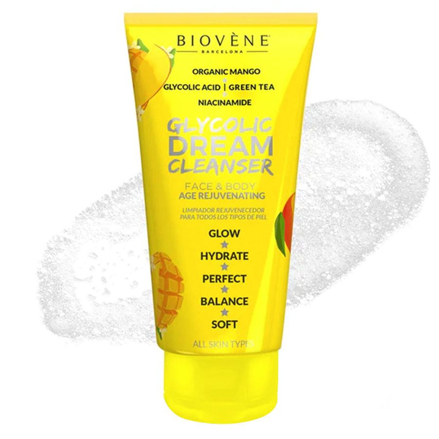 Biovène Dream Cleanser Glycolic Acid + Organic Mango Rejuvenating Cleanser for Face & Body 200ml