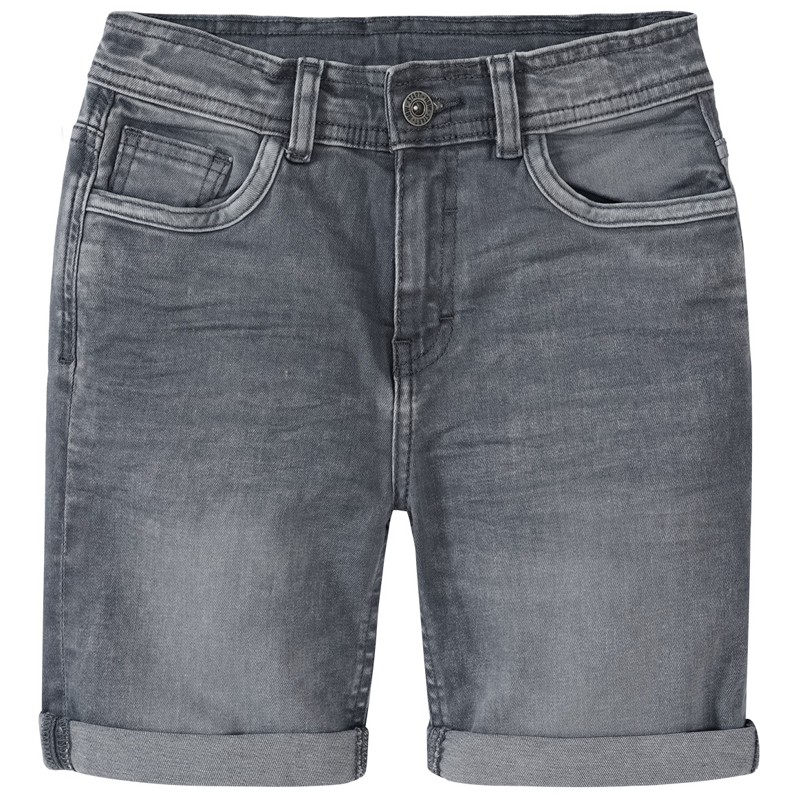 Yigga Jungen Jeansshorts in Used-Waschung grau