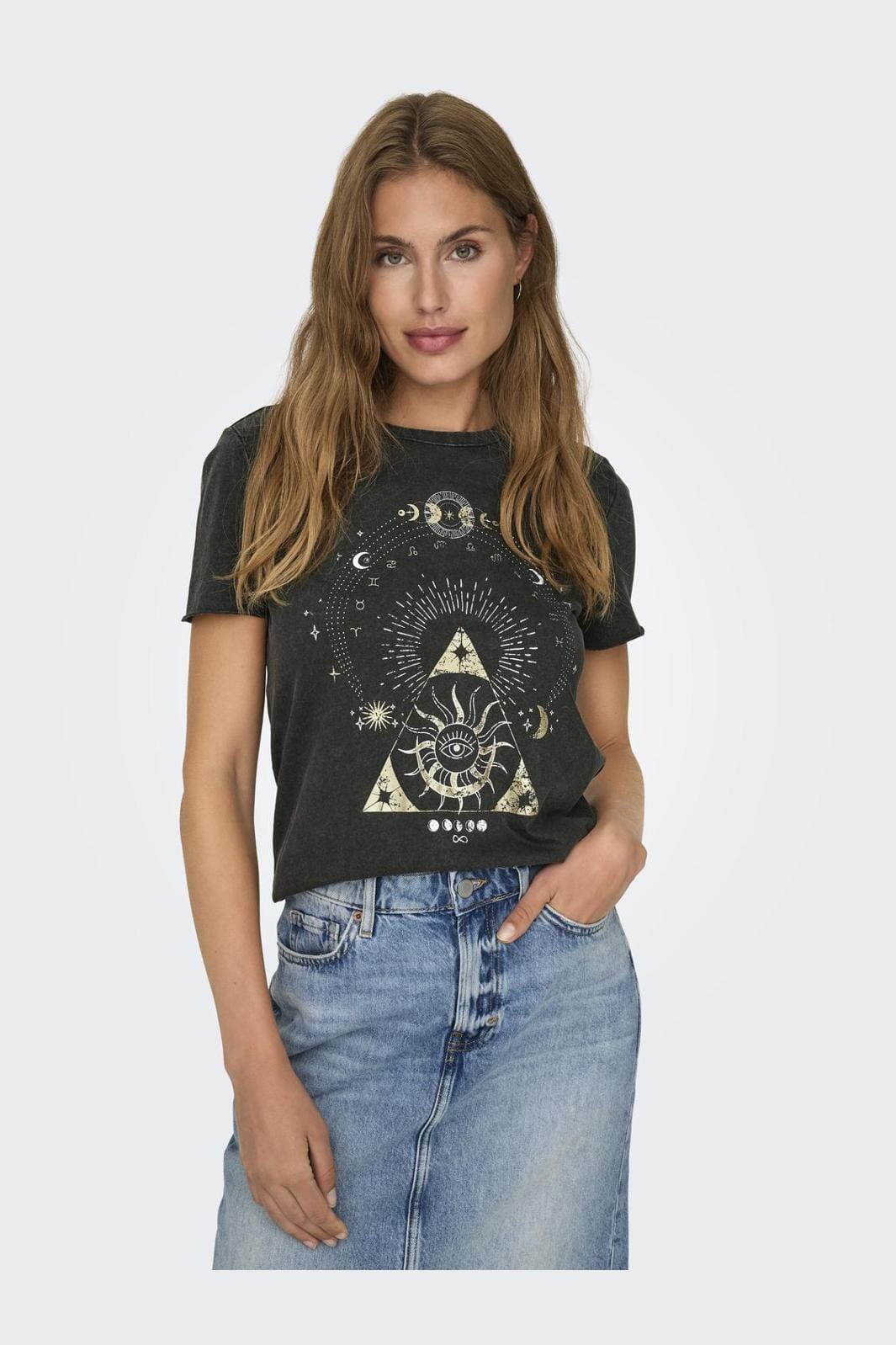 Only Onllucy Life Reg S/S Top 4584384 black zodiac