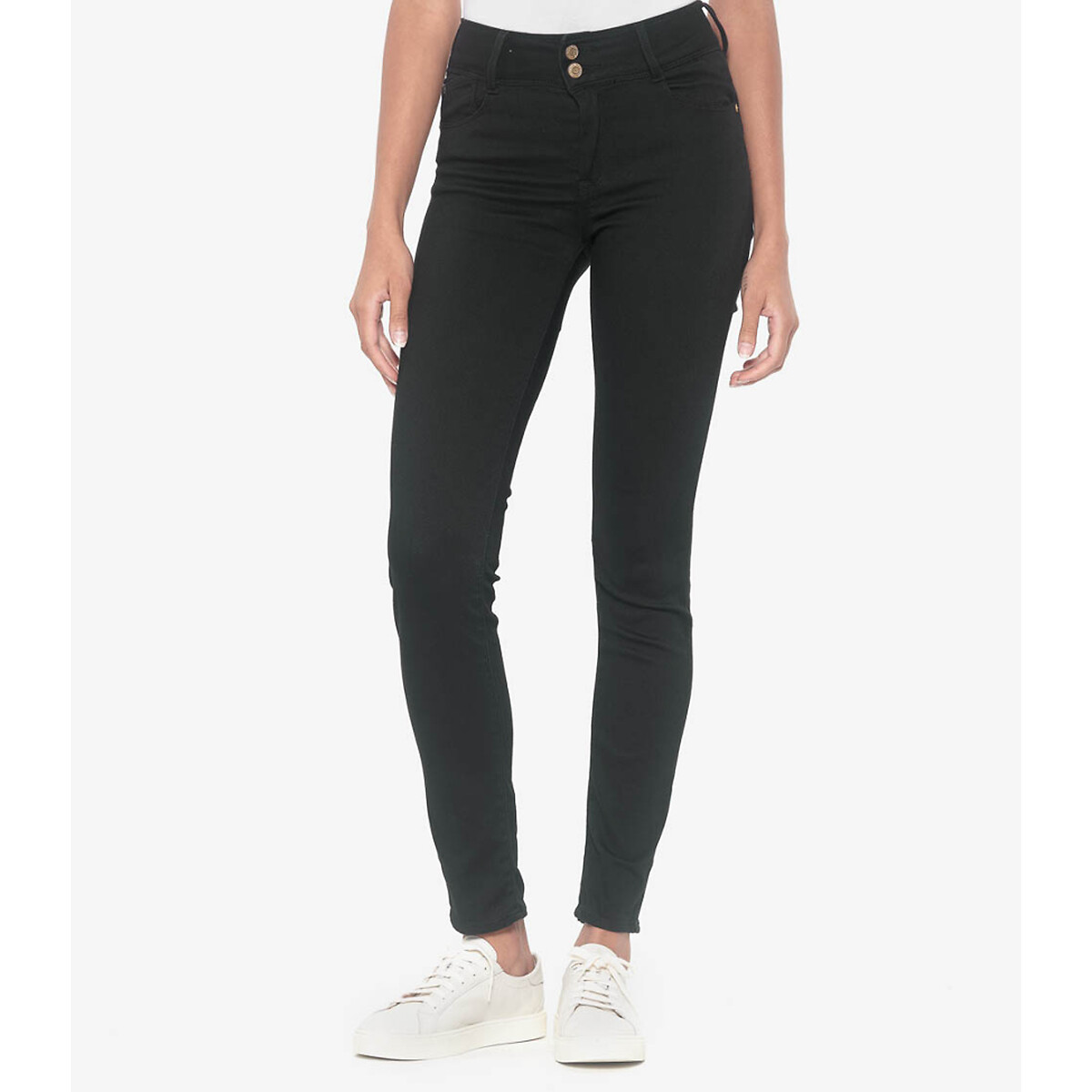 CHERRY TIME<br>Calça jeans slim com modelagem padrão