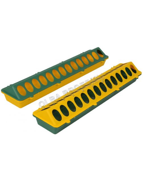 Olba Kuikenvoerbak Plastic Geel&Groen - Voerbak
