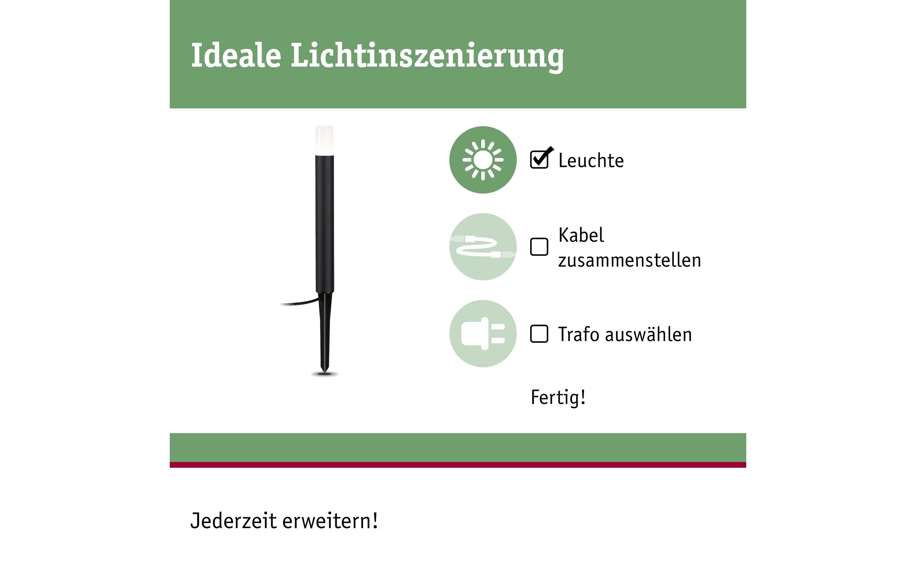 Sockelleuchte Plug & Shine Flarea 40 cm 3000 K, Erweiterung24 V Pollerleuchte für das Plug & Shine System