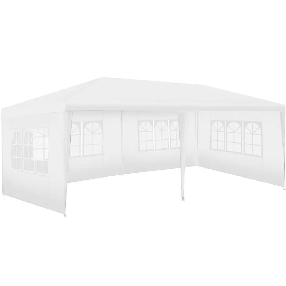 tectake Paviljoen Novara met 5 zijpanelen, waterdicht, 6x3m, Wit