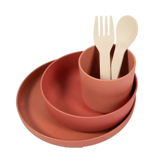 B-Set Vaisselle Bio 5 pièces   Terracotta        de               Bo Jungle