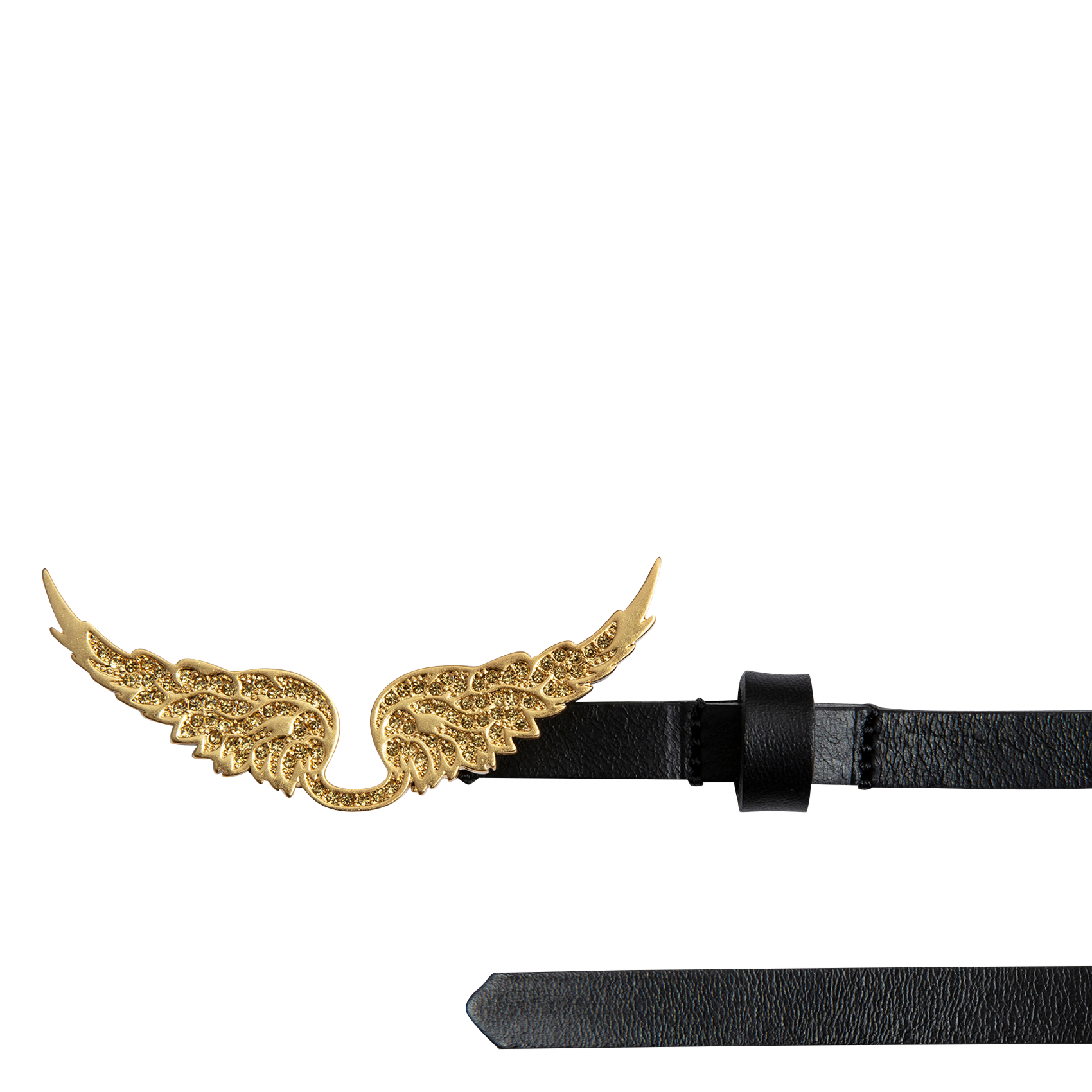 ROCK - Ceinture à boucle en cuir | Noir