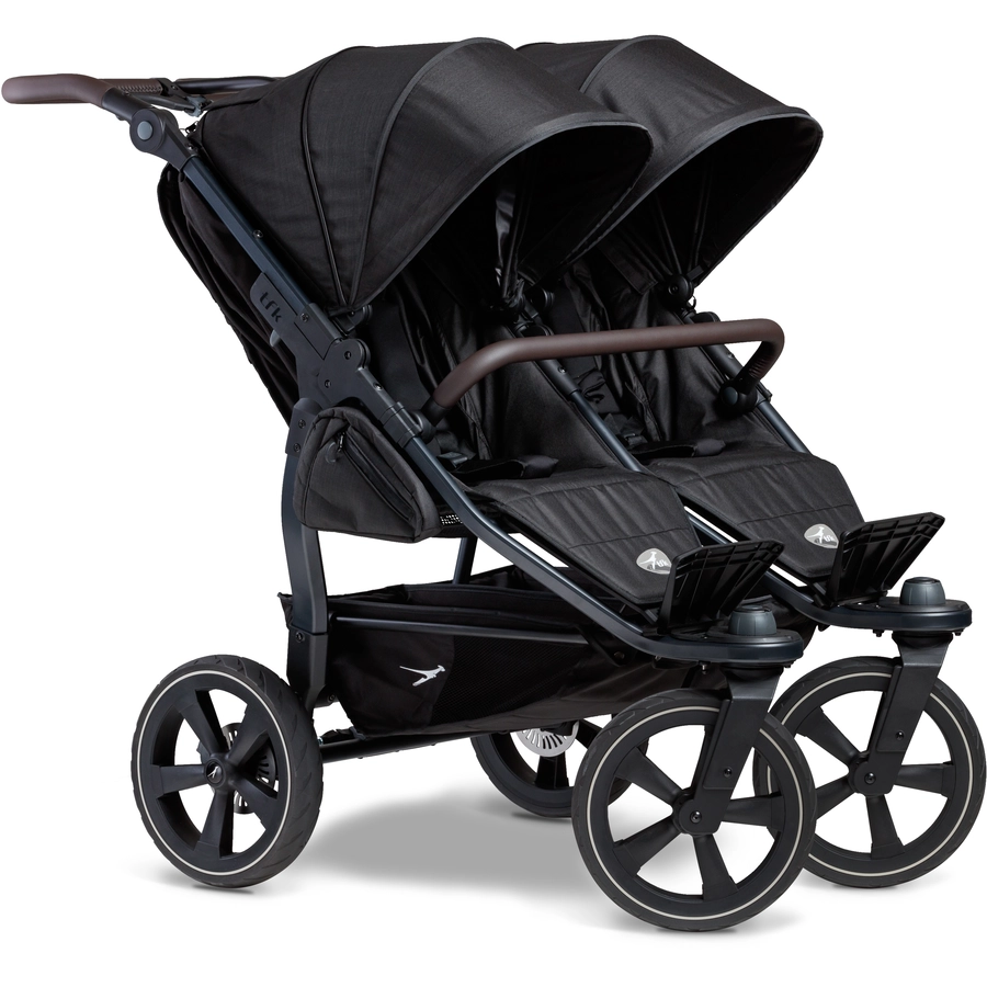 tfk Zwillingskinderwagen Duo 2 mit Luftkammer-Set Schwarz