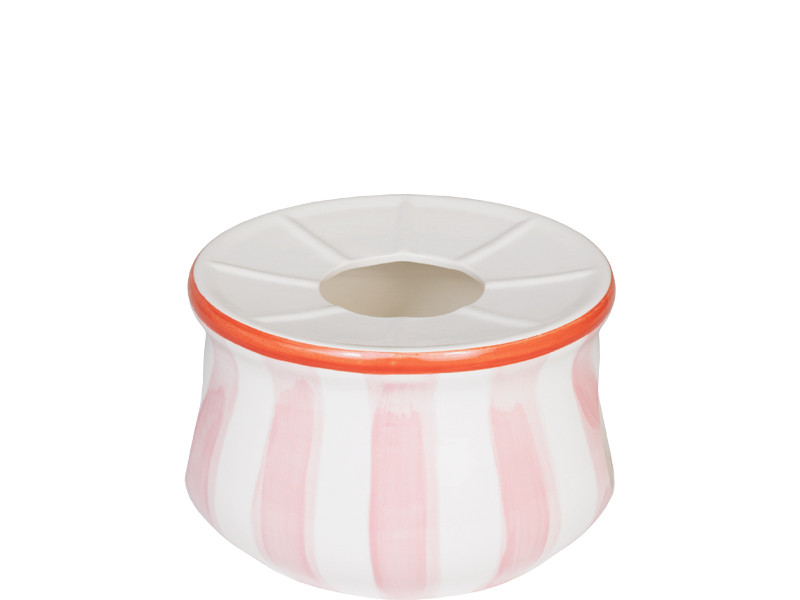 Theelicht Rond Even Bijkletsen Pink stripes