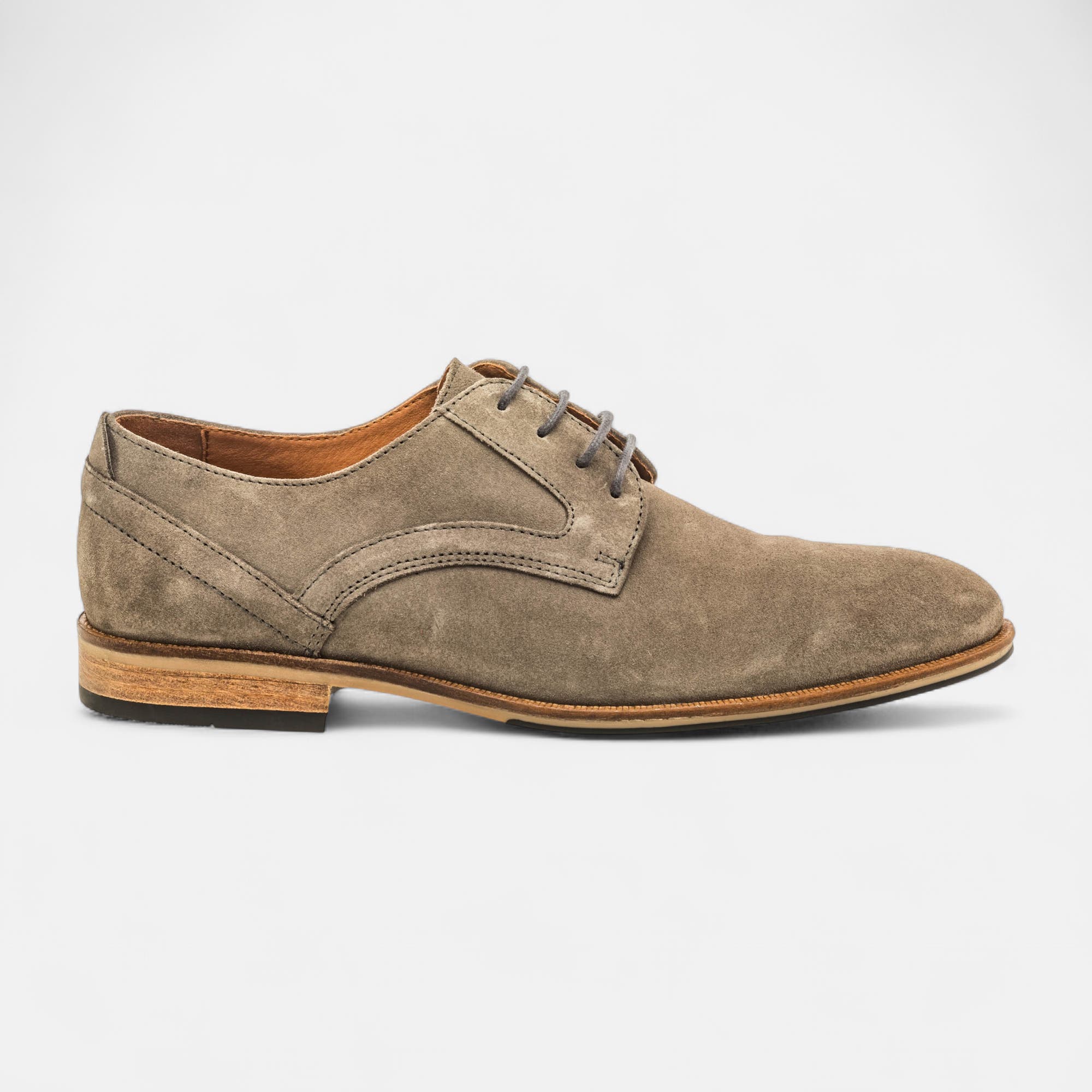 Derbies Homme en cuir gris