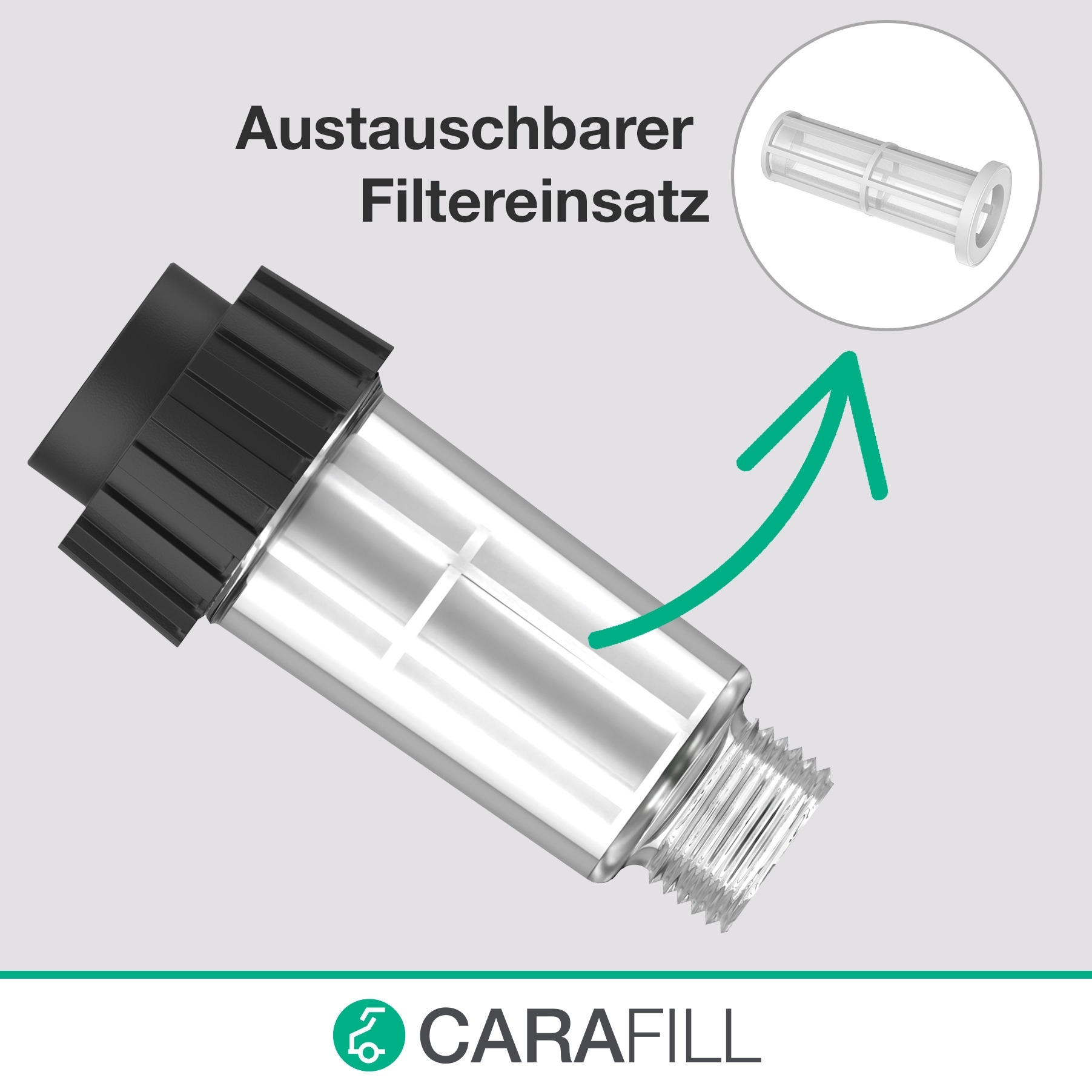Carafill Turn Befüllfilter für Wohnmobil / Wohnwagen / Boot mit mechanischer Filterung