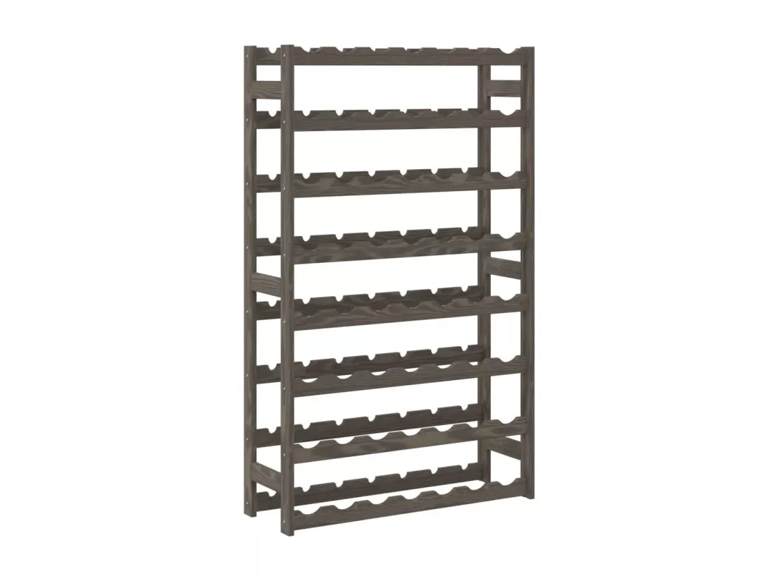 Casier à bouteilles pour 56 bouteilles gris bois pin solide