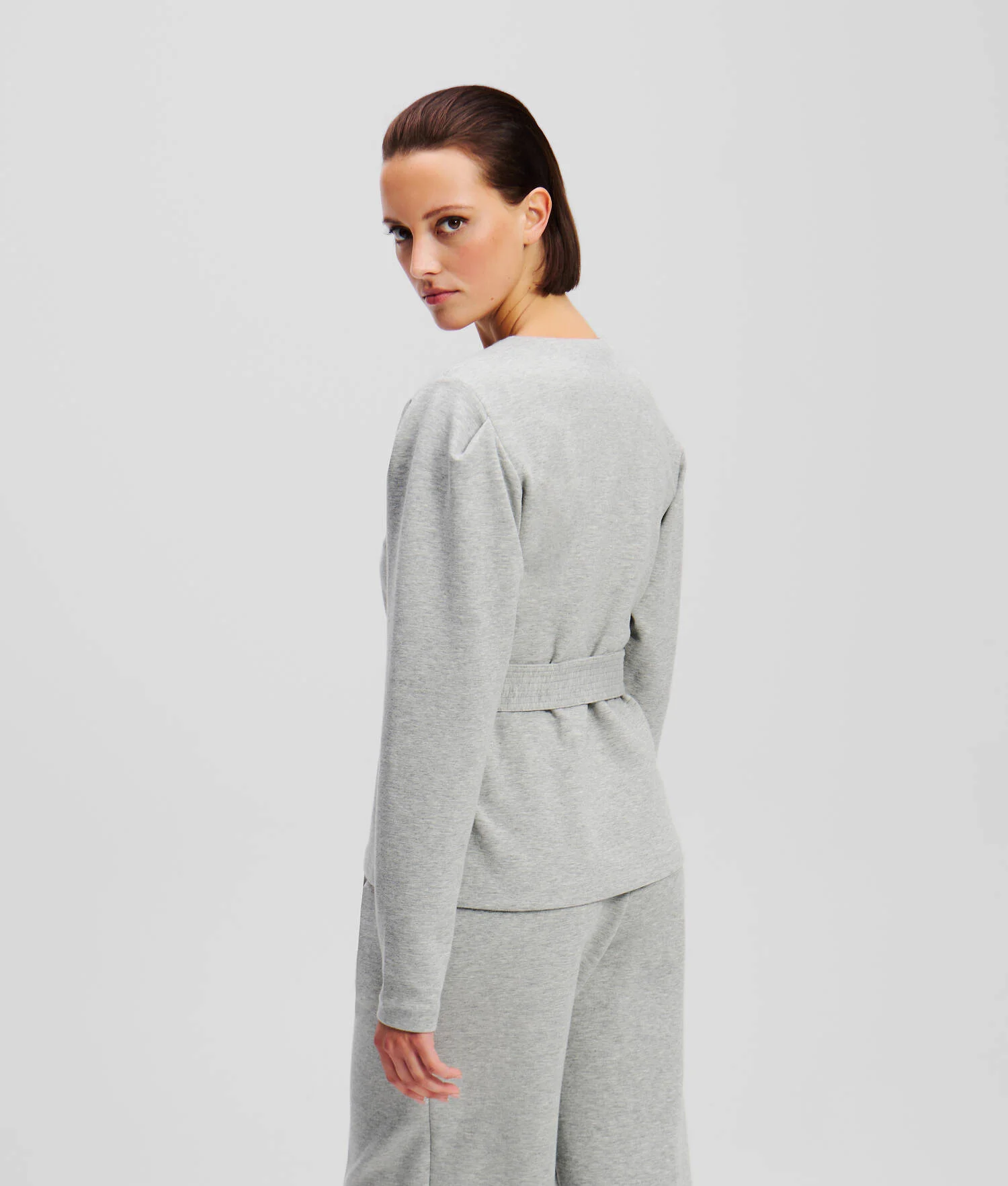 SWEAT-SHIRT À COL EN V EN DOUBLE JERSEY