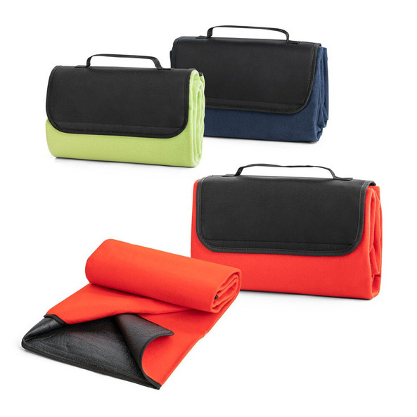 hi!dea 99076 - Couverture pique-nique en polaire (180 g/m²) avec visière