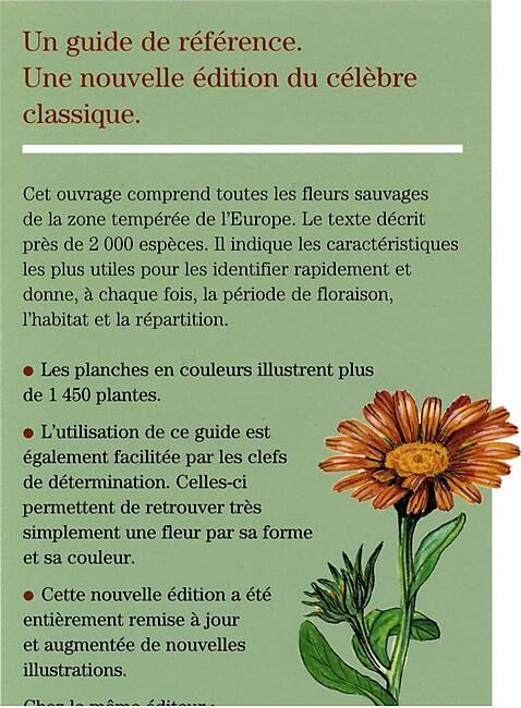 DELACHAUX  NIESTLE - GUIDE DES FLEURS SAUVAGES