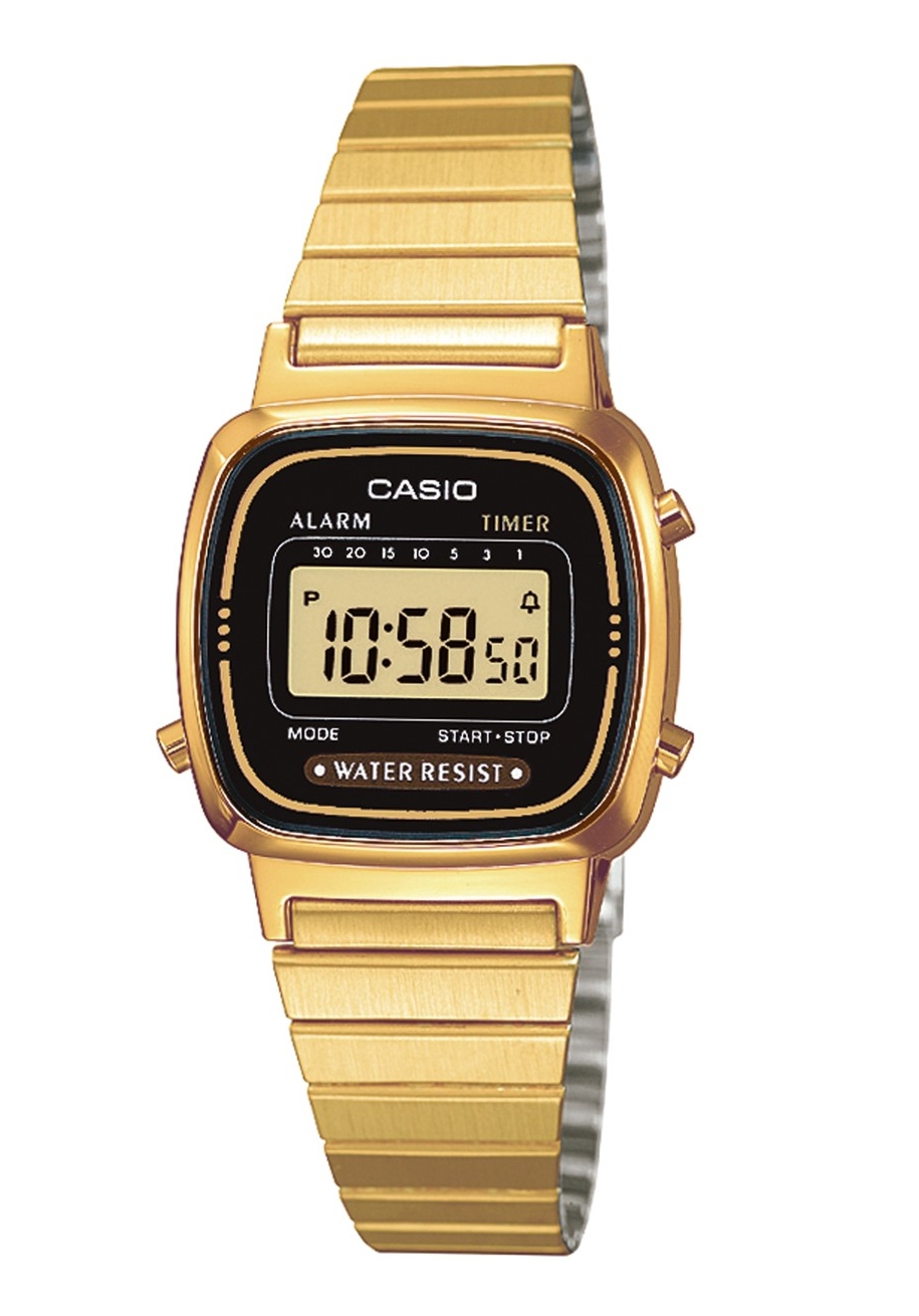 Casio Damen-Digitaluhr Schwarz LA670WEGA-1EF