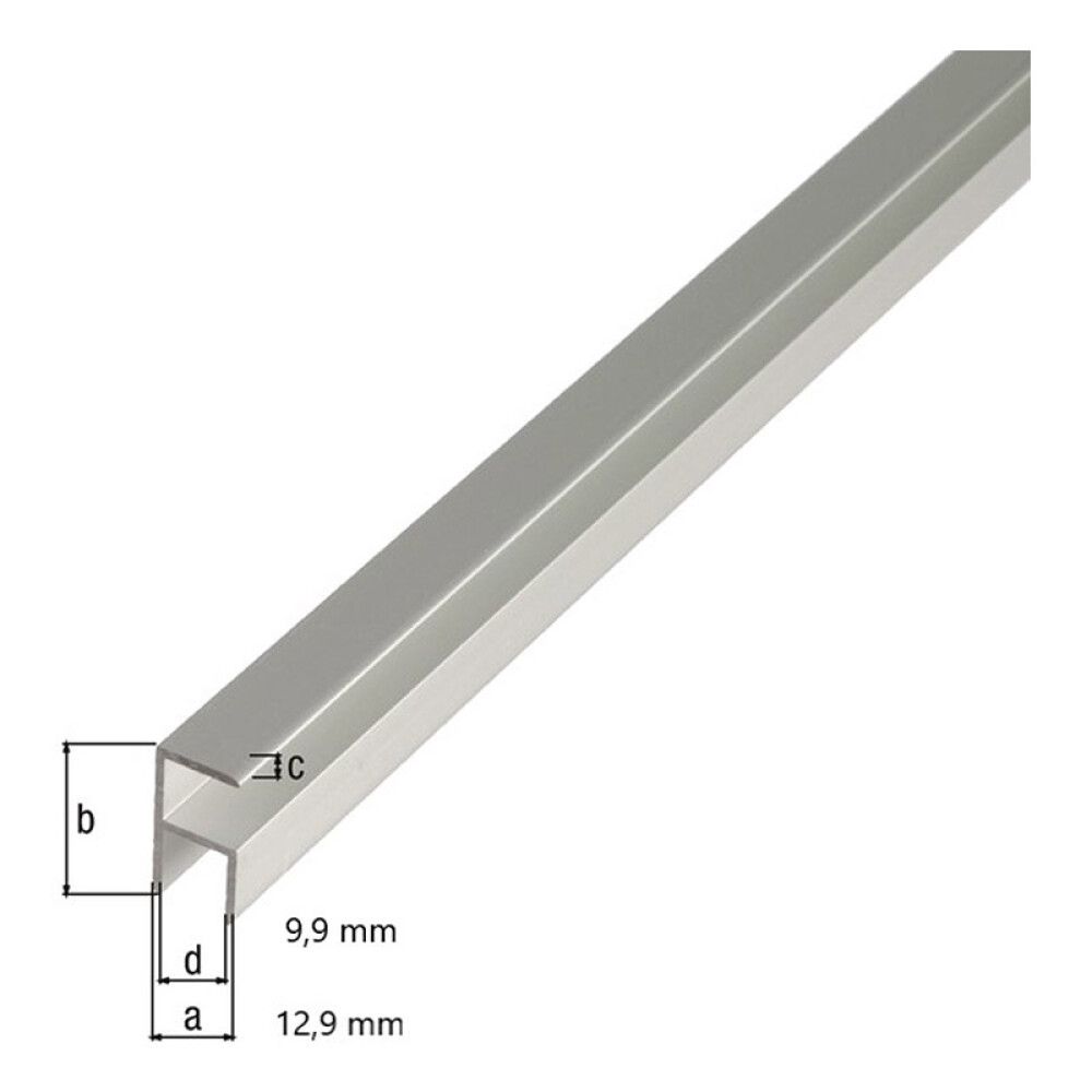 HØRNEPROFIL GAH ALBERTS SELVKLEBENDE ALUMINIUM 1000X24X1,5MM