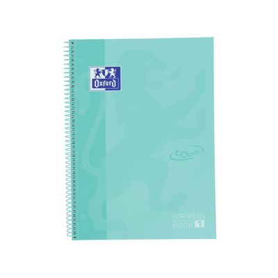 Oxford Touch' - Cahier à spirale 24 x 32 cm - 160 pages - petits carreaux (5x5 mm) - menthe