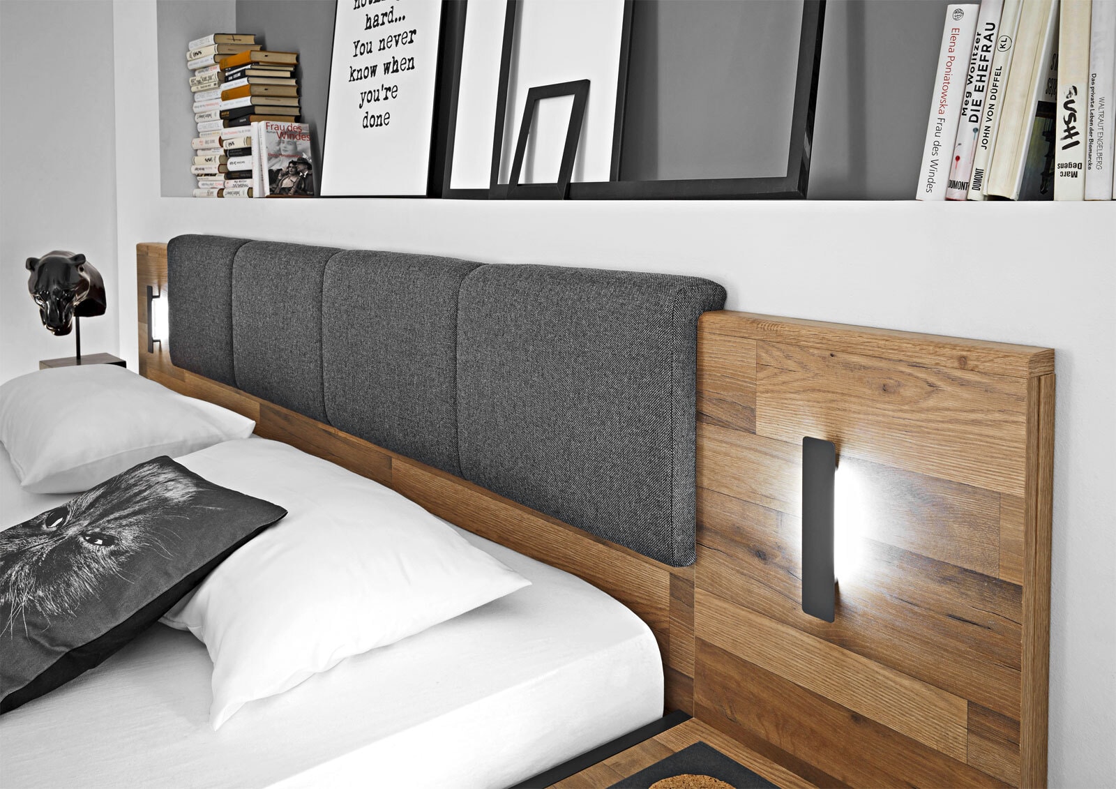 Bettanlage Rivoli Montana Oak-Optik/Graphit 180 x 200 cm