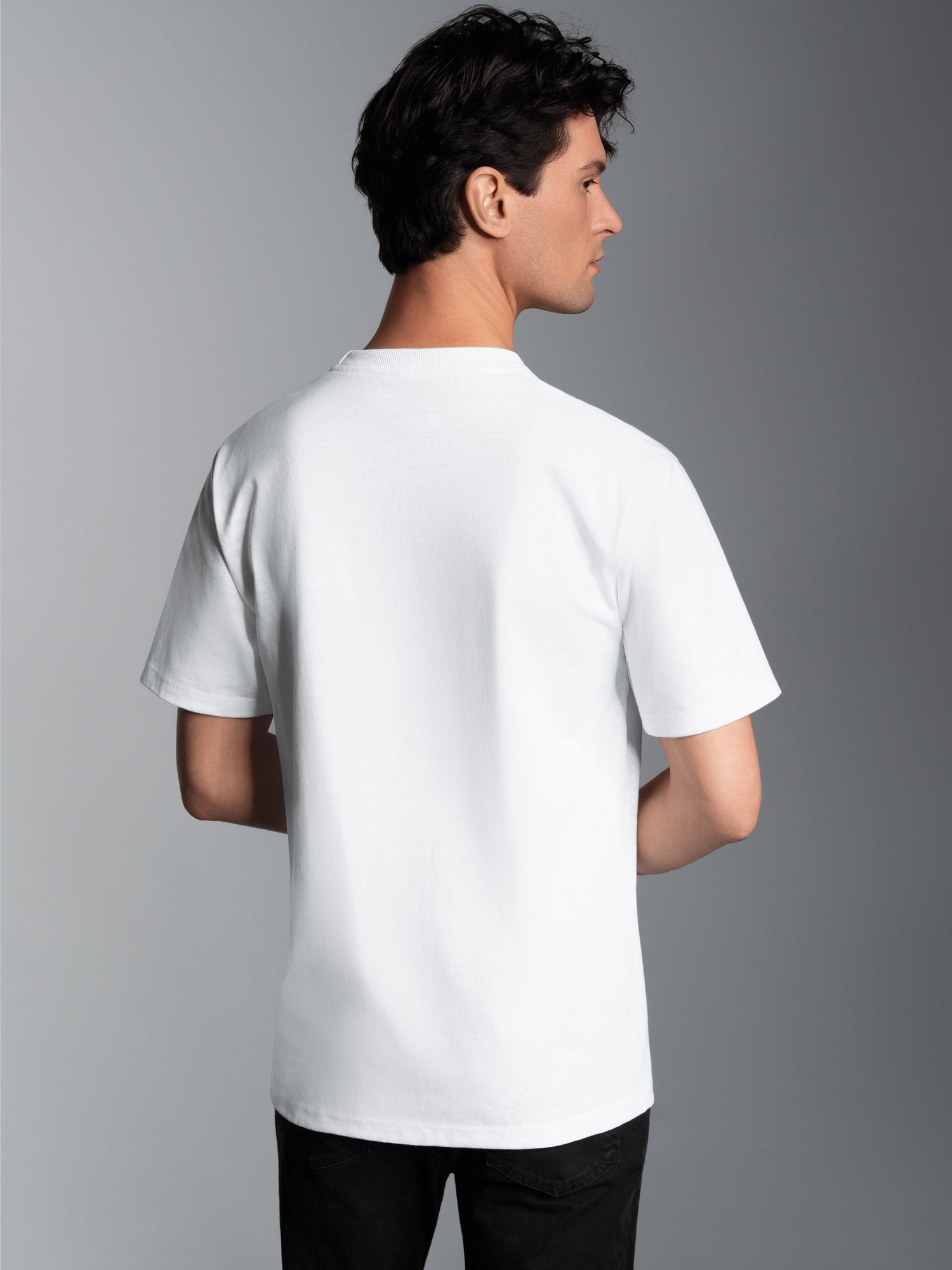 Heavy T-Shirt aus 100% recycelter Baumwolle Weiss